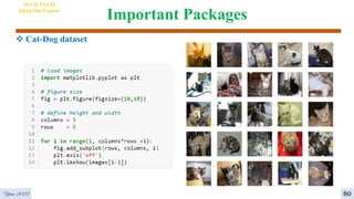 Important Packages
Year 2022 80
AI VIETNAM
All-in-One Course
 Cat-Dog dataset
 
