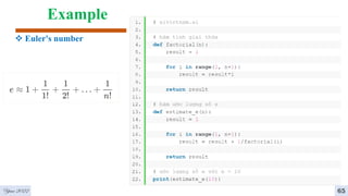 Example
 Euler's number
65
Year 2022
 