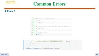 Common Errors
 Error 7
AI VIETNAM
All-in-One Course
82
Year 2022
 