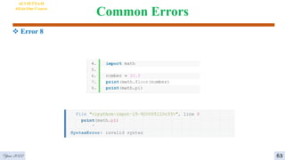 Common Errors
 Error 8
AI VIETNAM
All-in-One Course
83
Year 2022
 