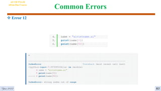 Common Errors
 Error 12
AI VIETNAM
All-in-One Course
87
Year 2022
 