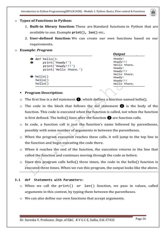 Module 1-Python prog.-BPLCK105B by Dr.SV.pdf | Programming Languages ...