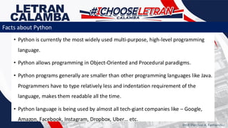 Module 1 Review of Python Basics An Introduction | PPT