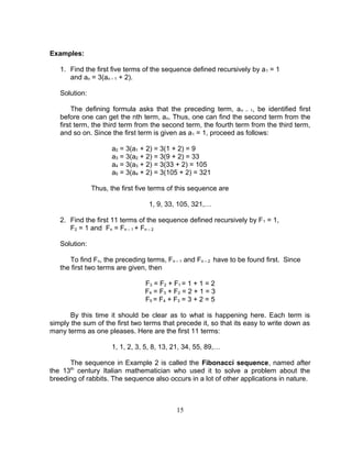 Grade 10 Math Module 1 Searching For Patterns Sequence And Series