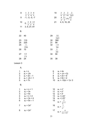 Grade 10 Math Module 1 Searching For Patterns Sequence And Series