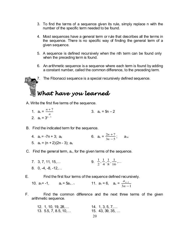 Grade 10 Math Module 1 Searching For Patterns Sequence And Series
