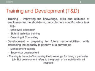 Training and Development | PPTX