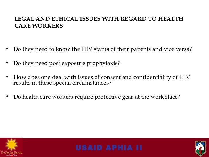 Legal & Ethical Issues that Health Care Professionals Face