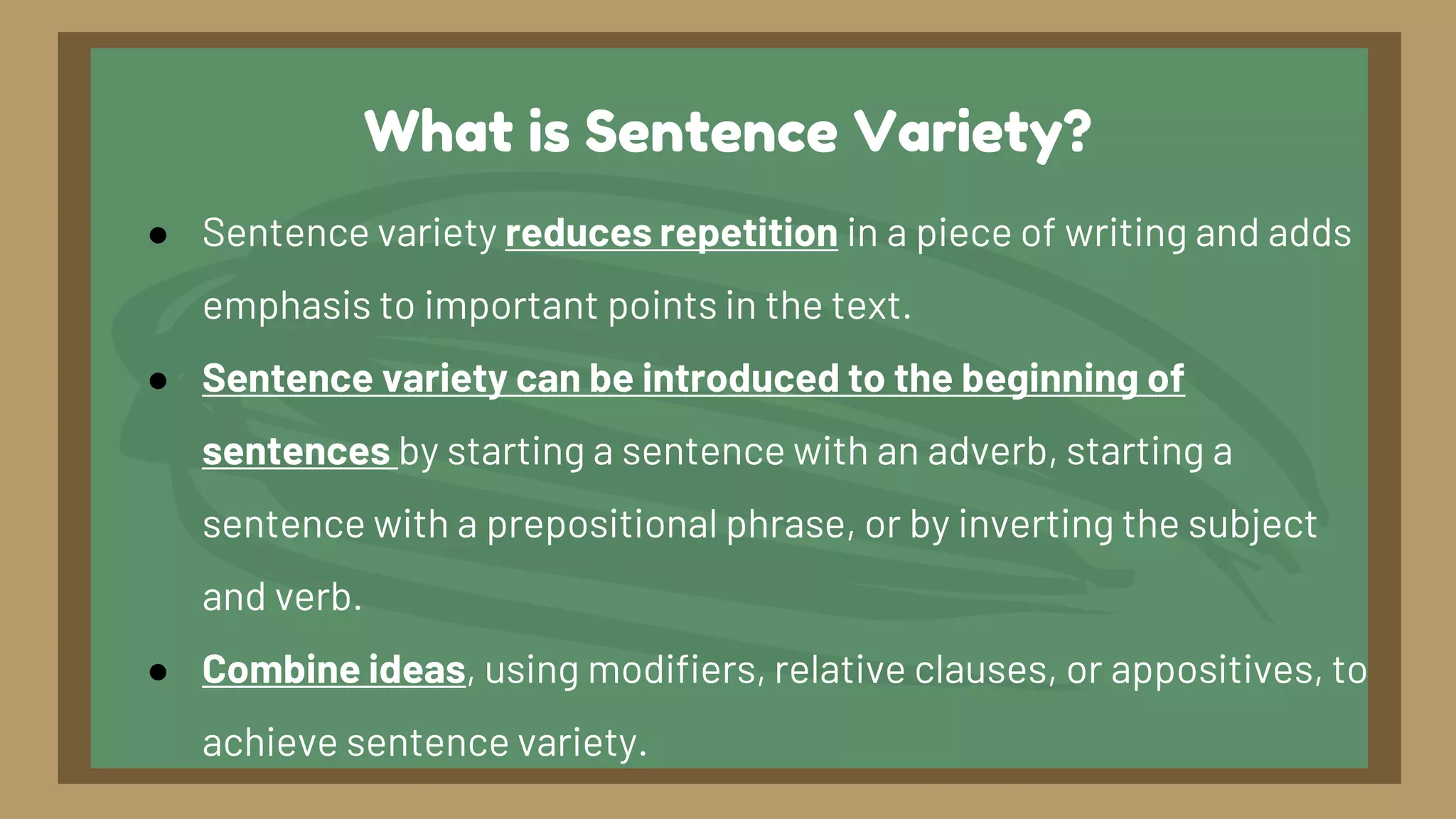 SENTENCE VARIETY | PPTX