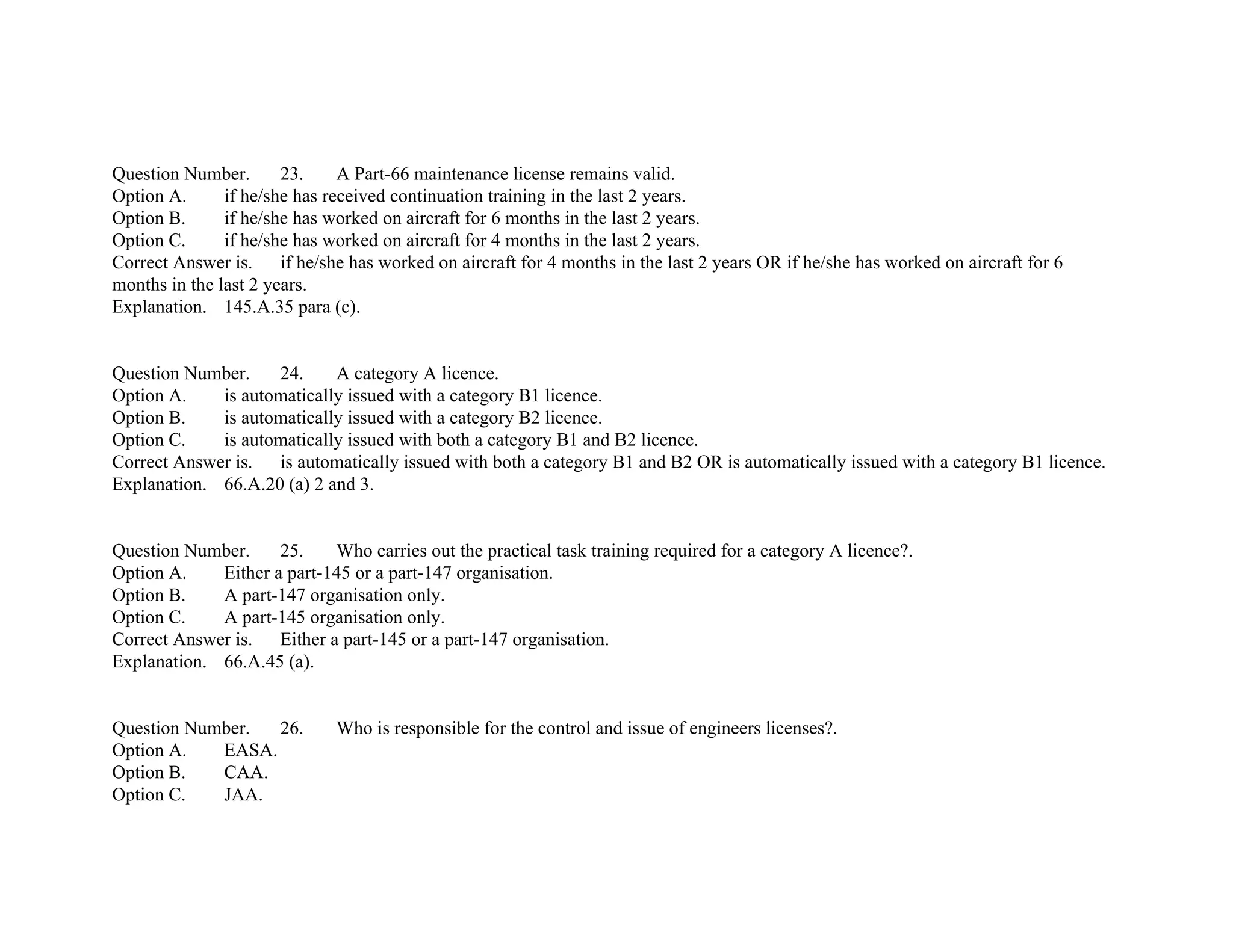 EASA Part-66 Module10 mcq's | PDF