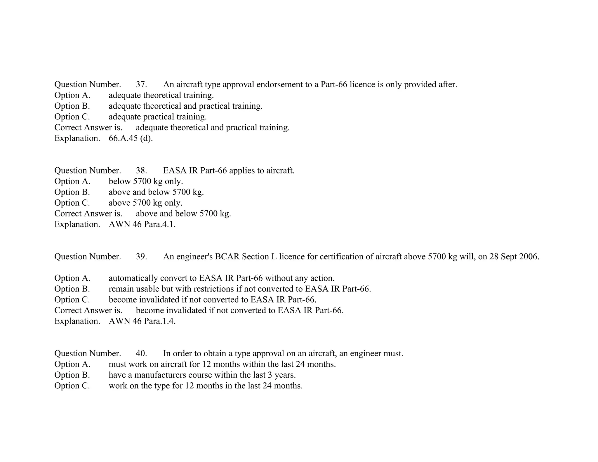 EASA Part-66 Module10 mcq's | PDF