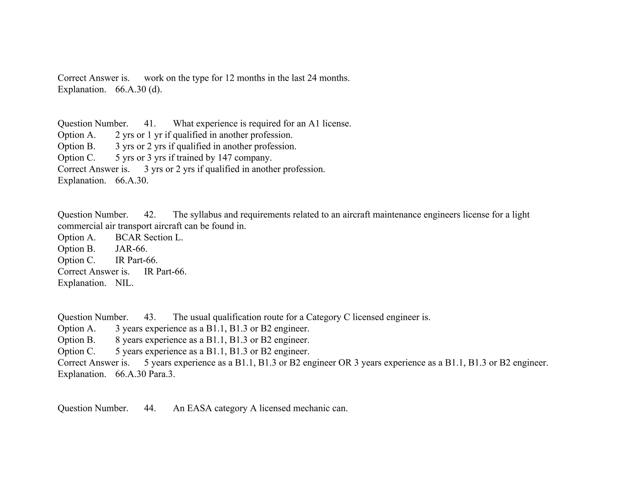 EASA Part-66 Module10 mcq's | PDF