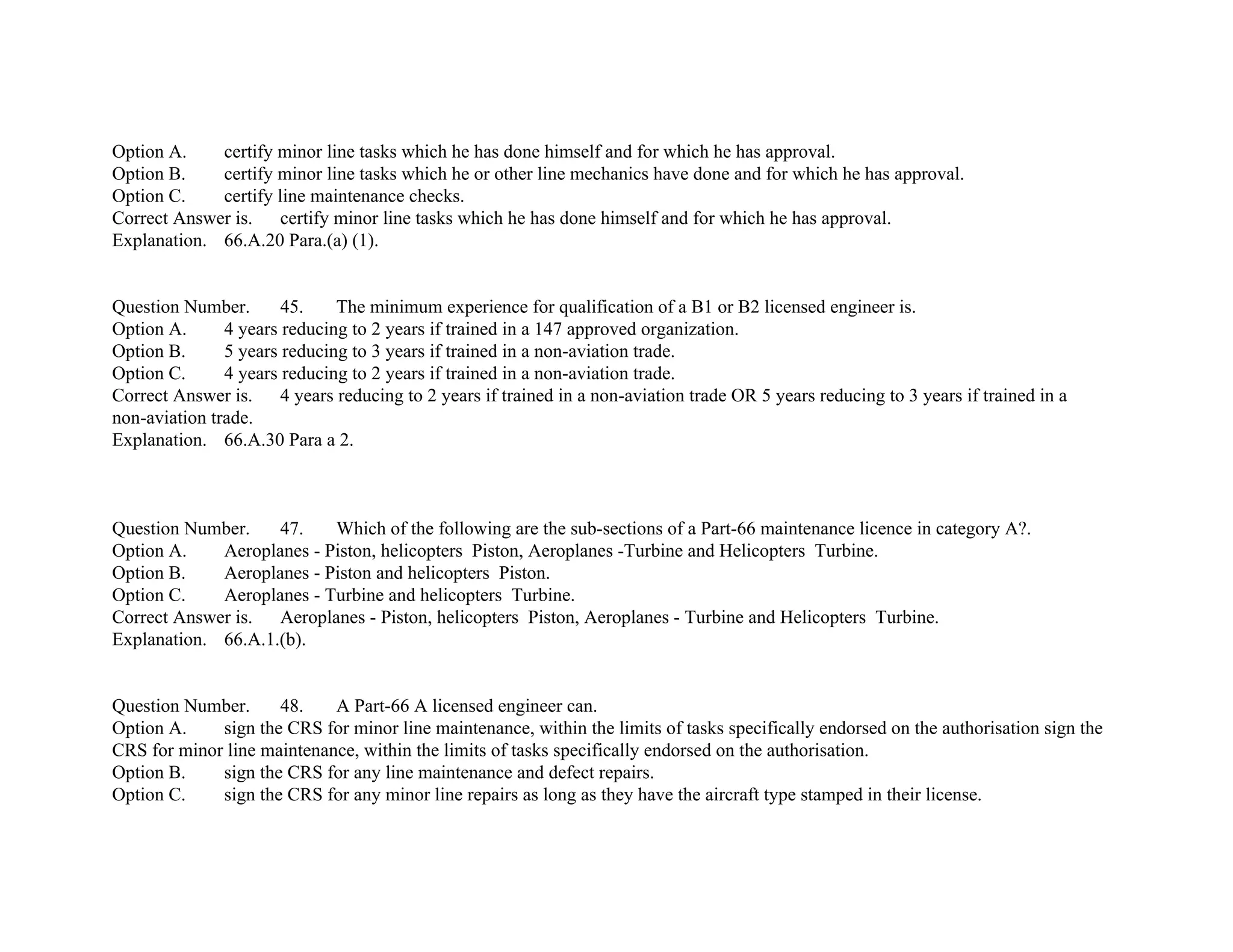 EASA Part-66 Module10 mcq's | PDF