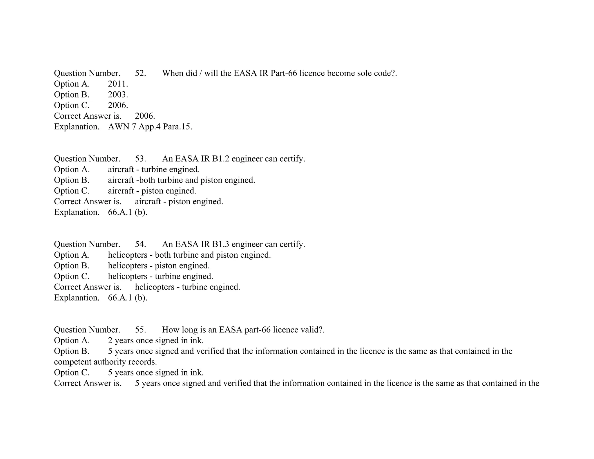 EASA Part-66 Module10 mcq's | PDF