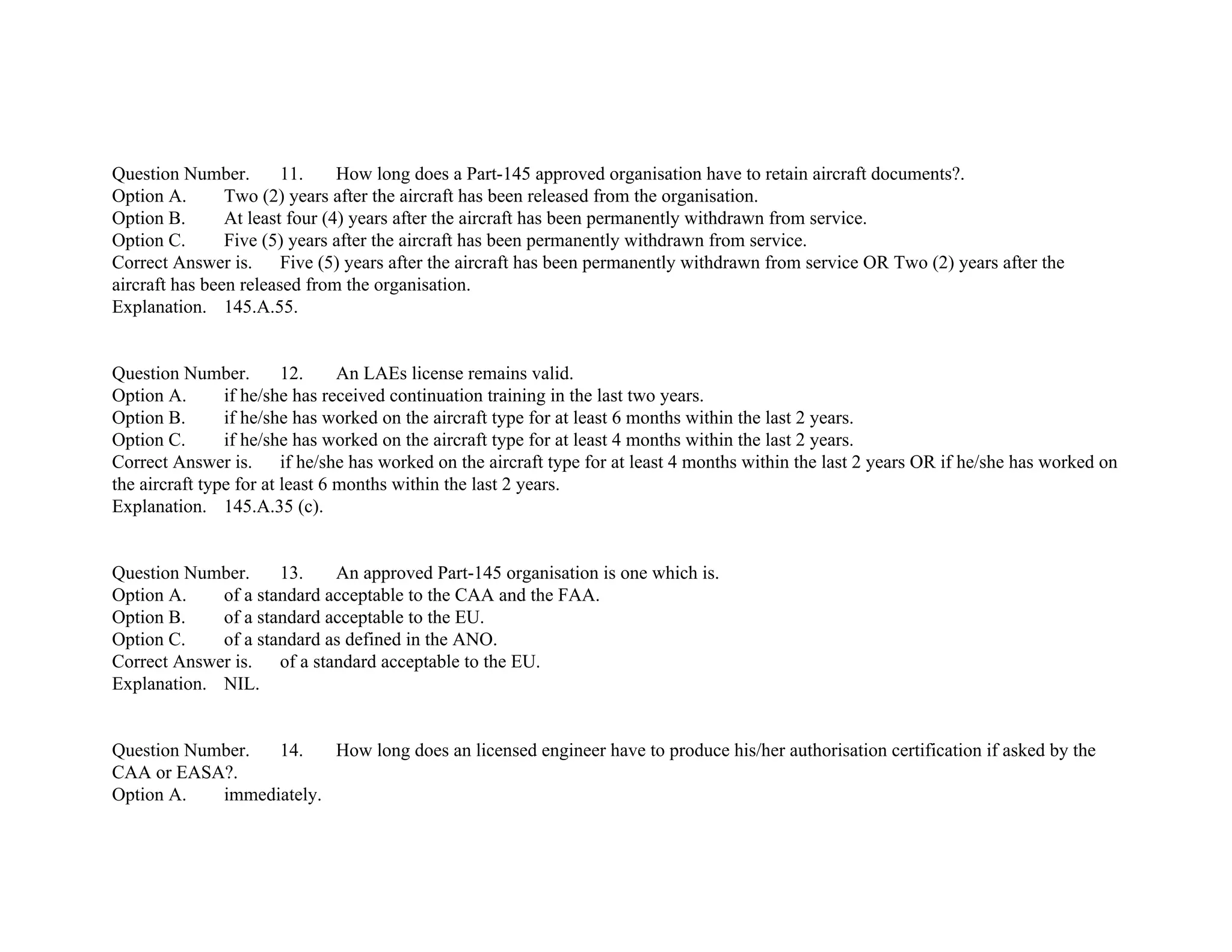 EASA Part-66 Module10 mcq's | PDF