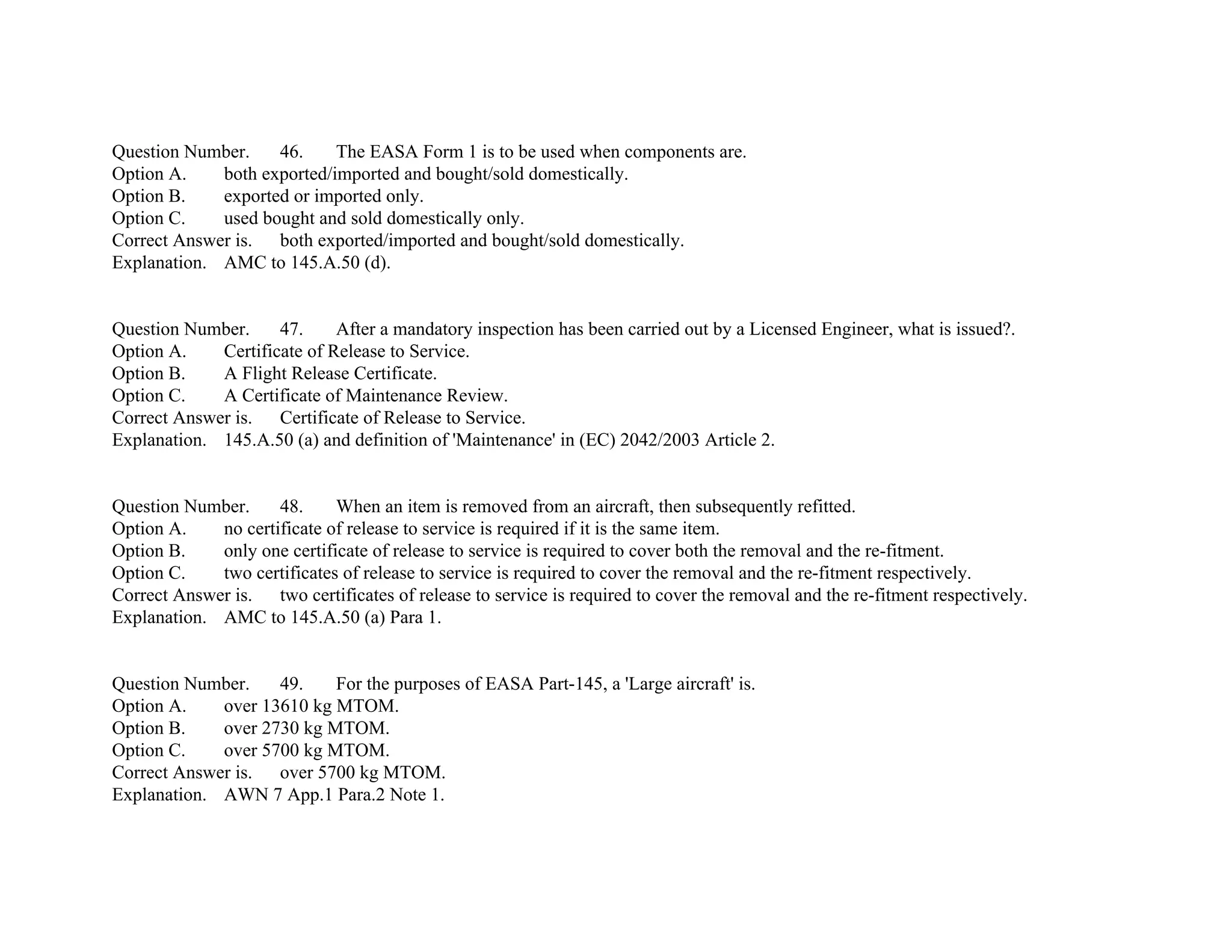 EASA Part-66 Module10 mcq's | PDF