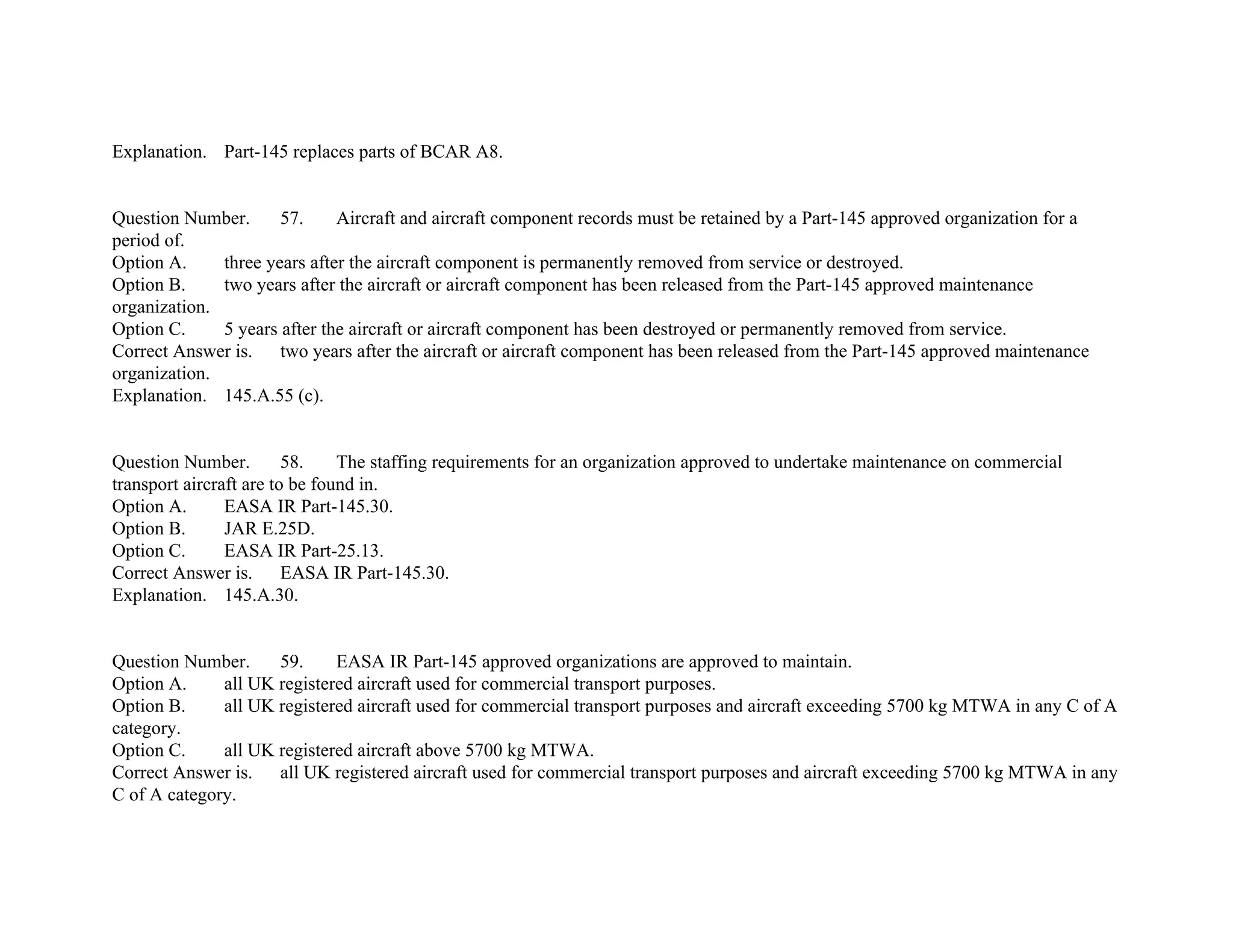 EASA Part-66 Module10 mcq's | PDF