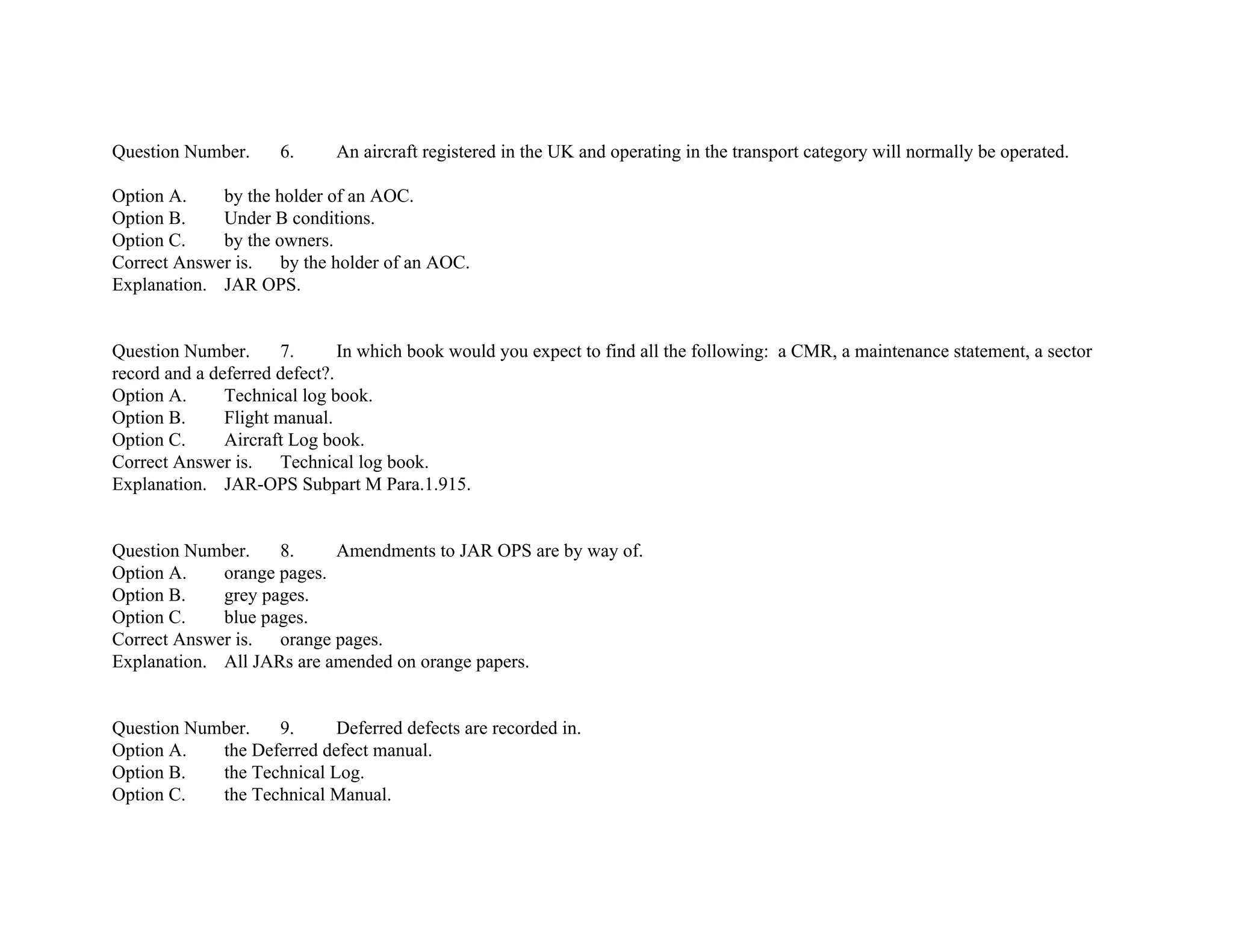 EASA Part-66 Module10 mcq's | PDF