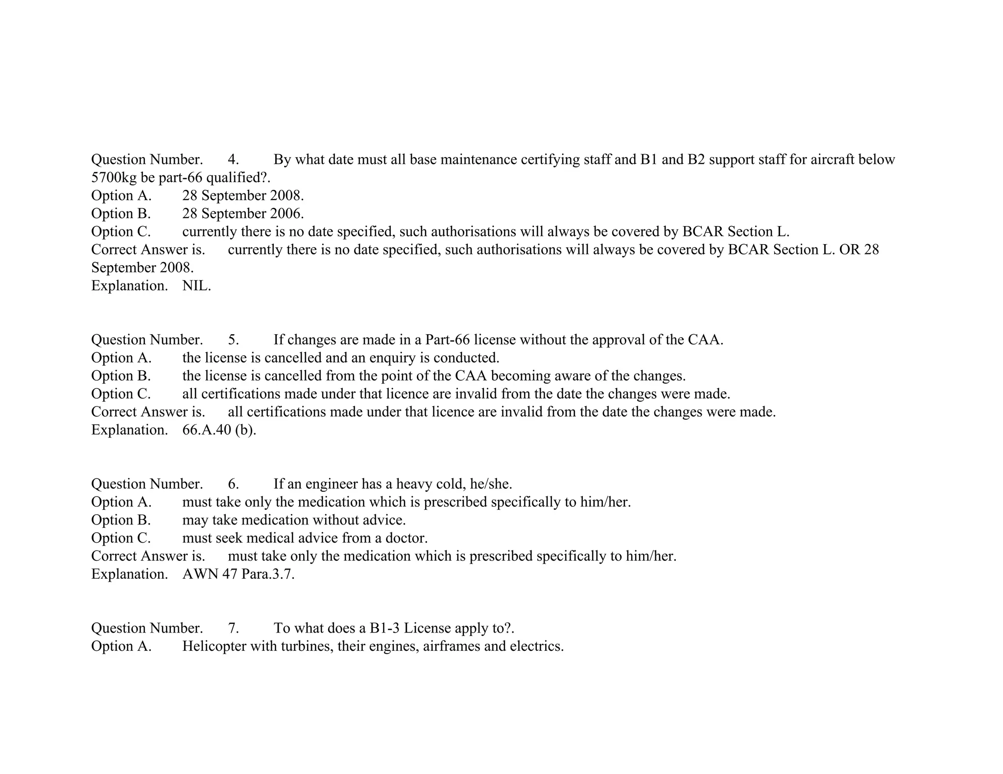 EASA Part-66 Module10 mcq's | PDF