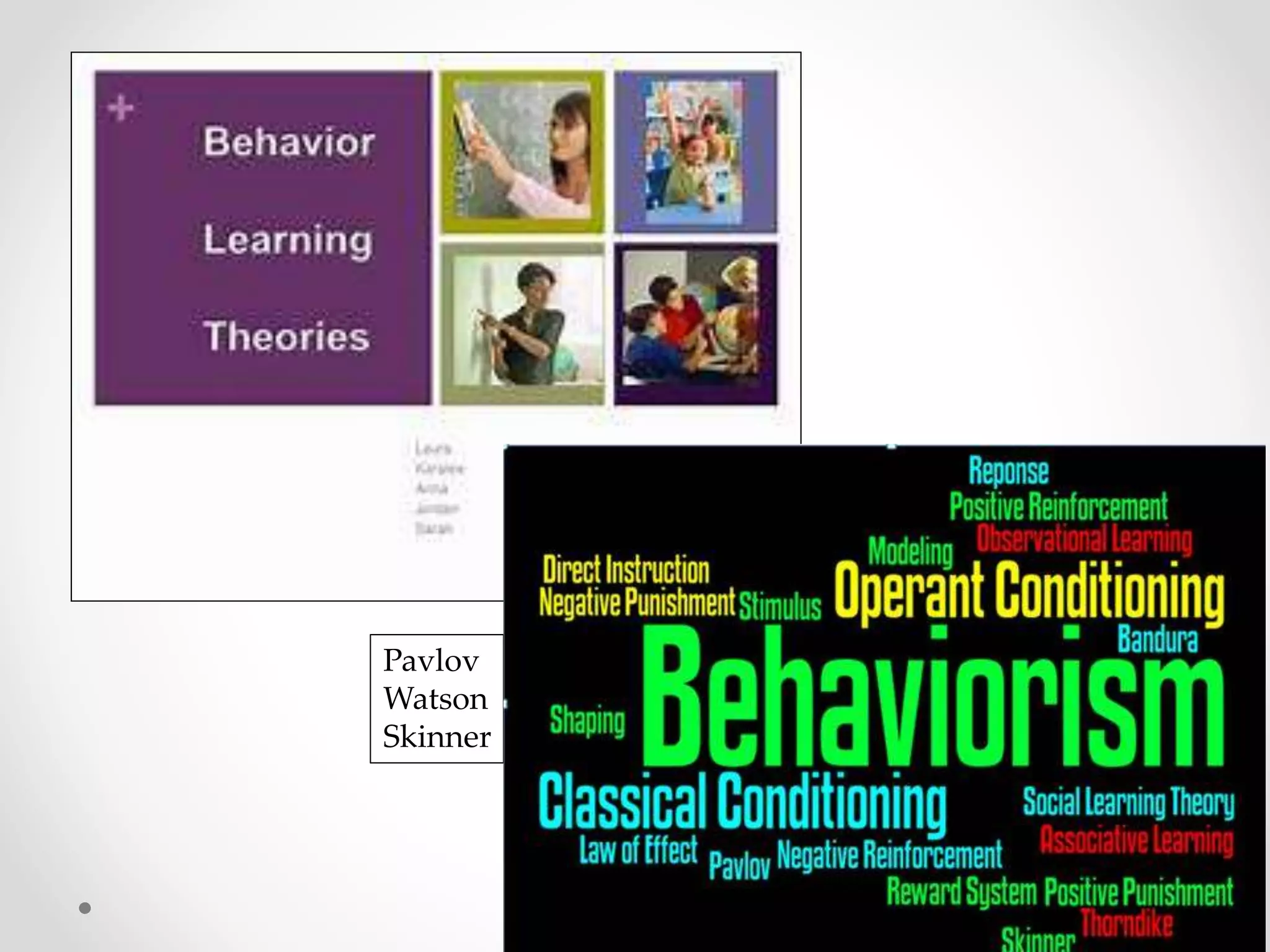 Pavlov
Watson
Skinner
 