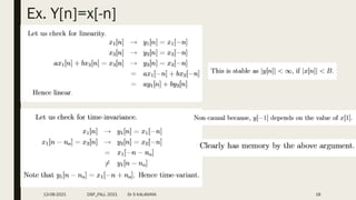 Ex. Y[n]=x[-n]
13-08-2021 DSP_FALL 2021 Dr S KALAIVANI 18
 