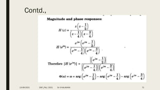 Contd.,
13-08-2021 DSP_FALL 2021 Dr S KALAIVANI 71
 