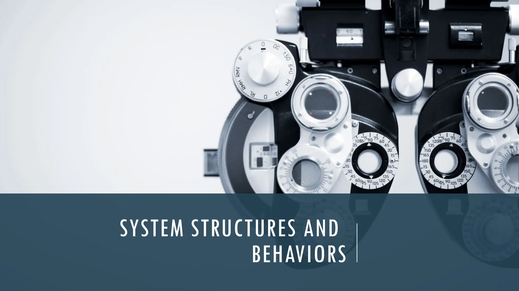 SYSTEM STRUCTURES AND
BEHAVIORS
 