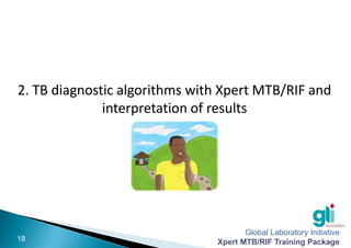 Global Laboratory Initiative
Xpert MTB/RIF Training Package
-18-
2. TB diagnostic algorithms with Xpert MTB/RIF and
interp...