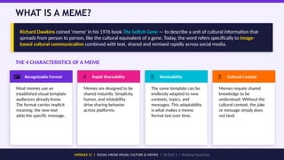Understanding Social Media Visual Culture and Memes: Design ...