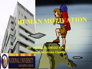N MOTIVATION
HUMA

MR ARNEL A. DIEGO MA. Ed.
Social Sciences Cluster

 