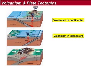 Volcanism & Plate Tectonics

Volcanism in continental

Volcanism in islands arc

 