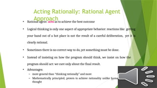 Ration Agent Approach Example module 1 & 2_AI_introduction to AI,Problem solving techniques | PPTX