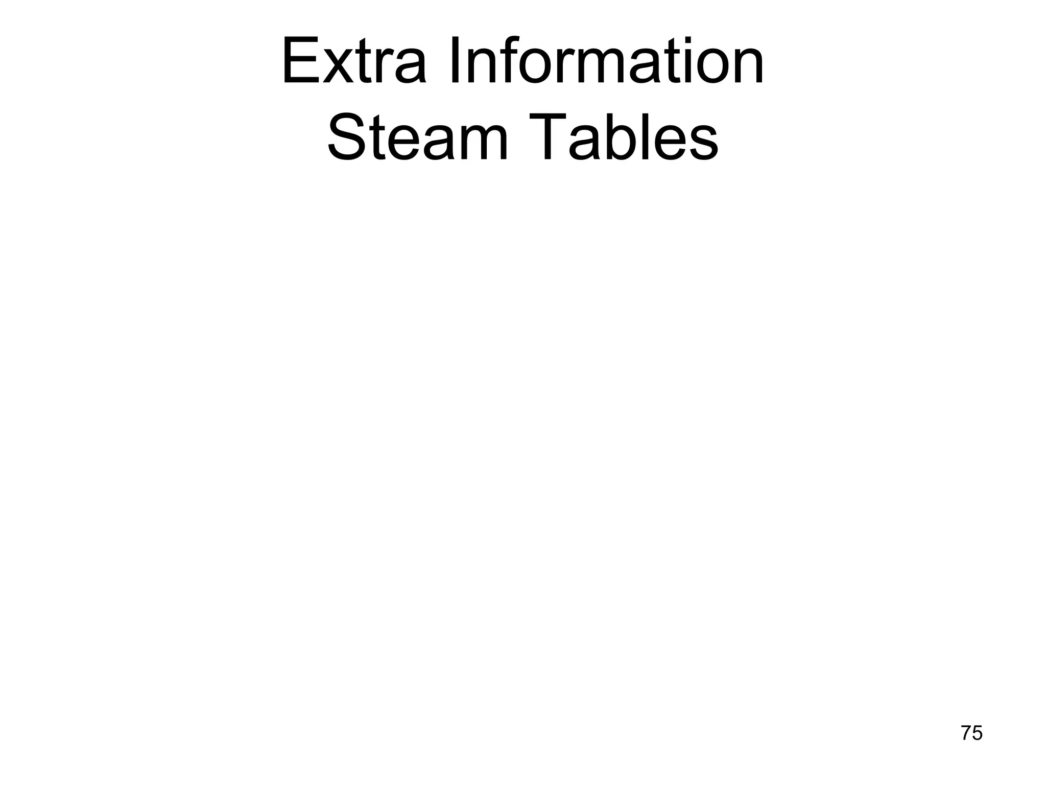 Extra Information
 Steam Tables




                    75
 