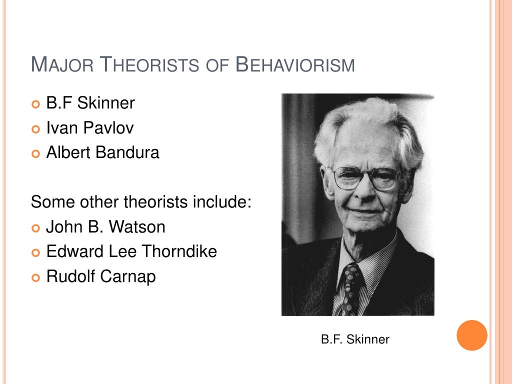 Behaviorist learning theory