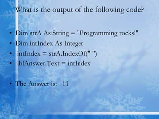 Computer Programming Module 14 review--Math Functions and Strings | PPT