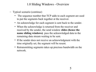 Window Sliding Command Module15: Sliding Windows Protocol and Error Control | PPT