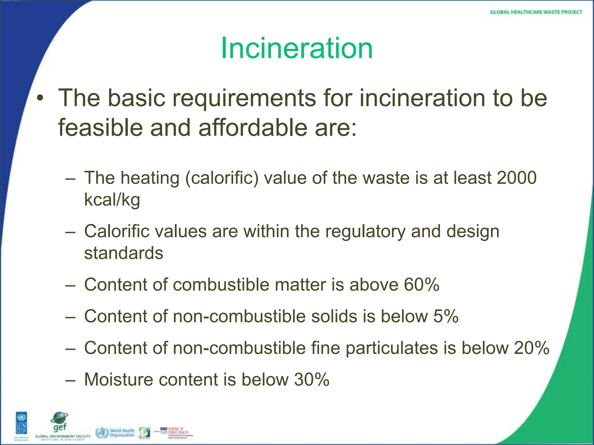 Incinetration Module 16 Incineration of Healthcare Waste and the Stockholm Convention ...