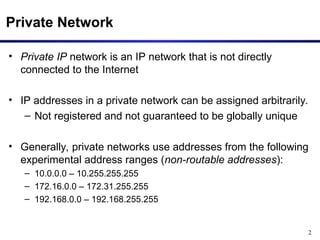 network address translation and ip masquerading | PPT