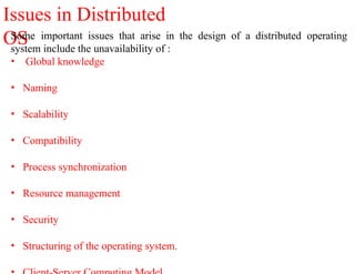 distributed system articheture , distributed operating system | PPTX