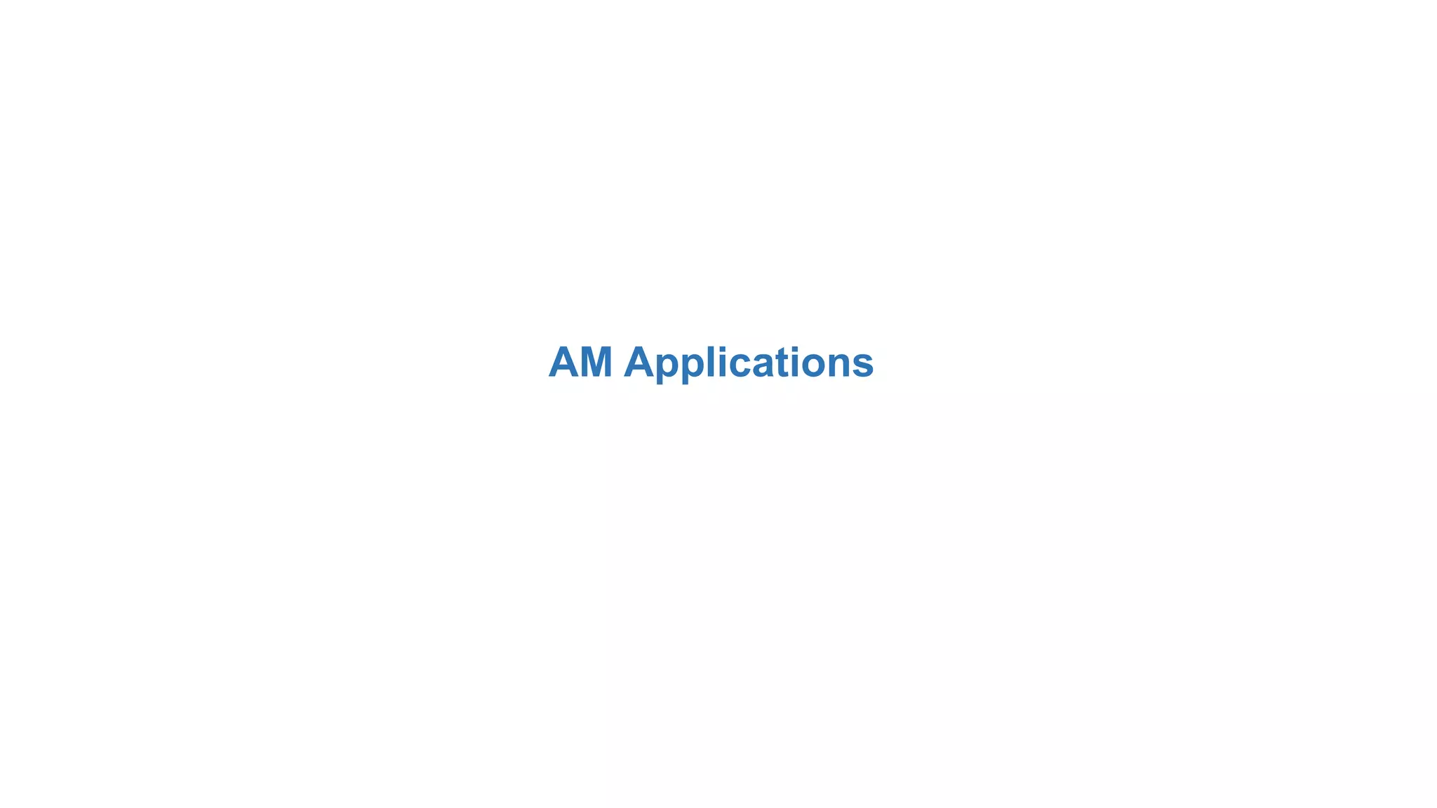 AM Applications
 