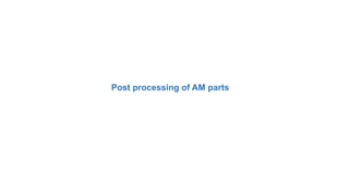 Post processing of AM parts
 