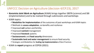 Module 1: Agriculture in the UNFCCC process and NDCs