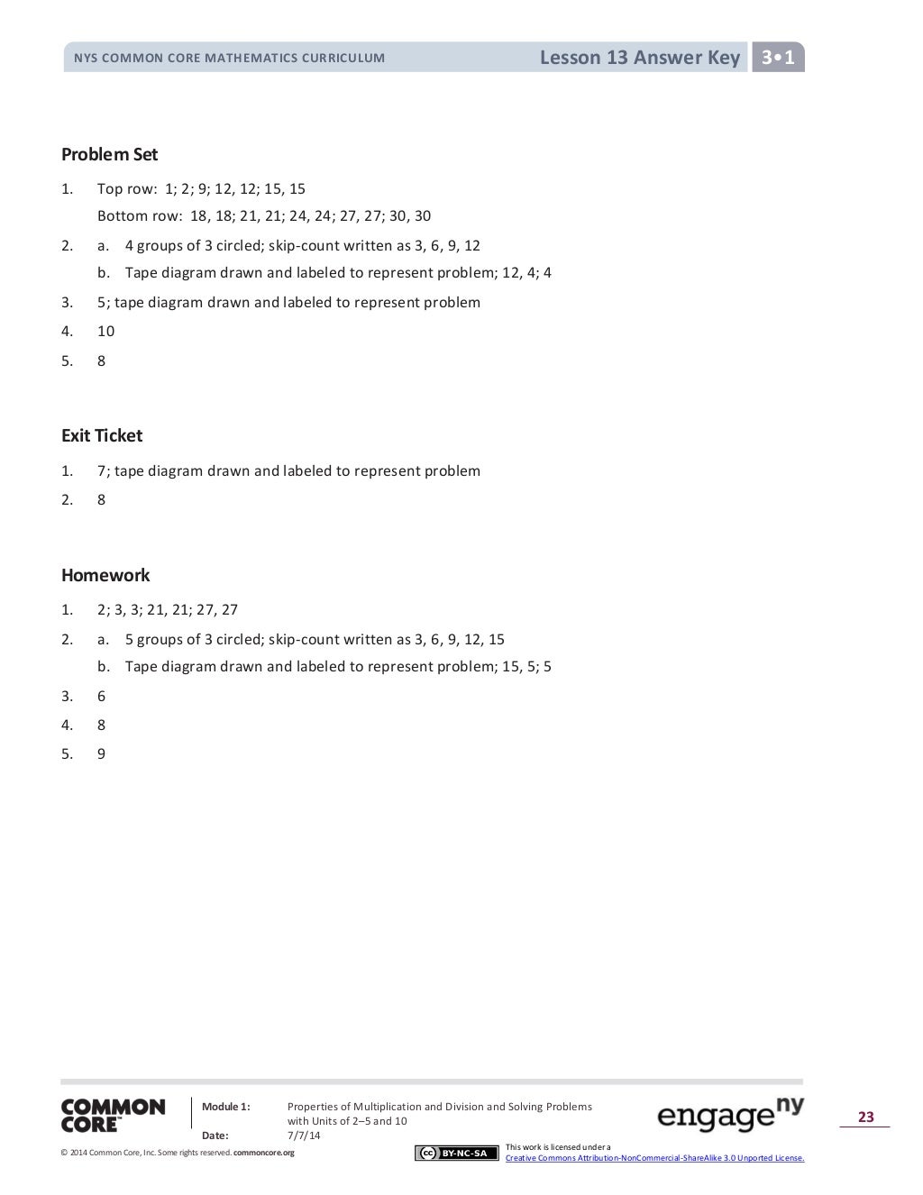 Module 1 answer key