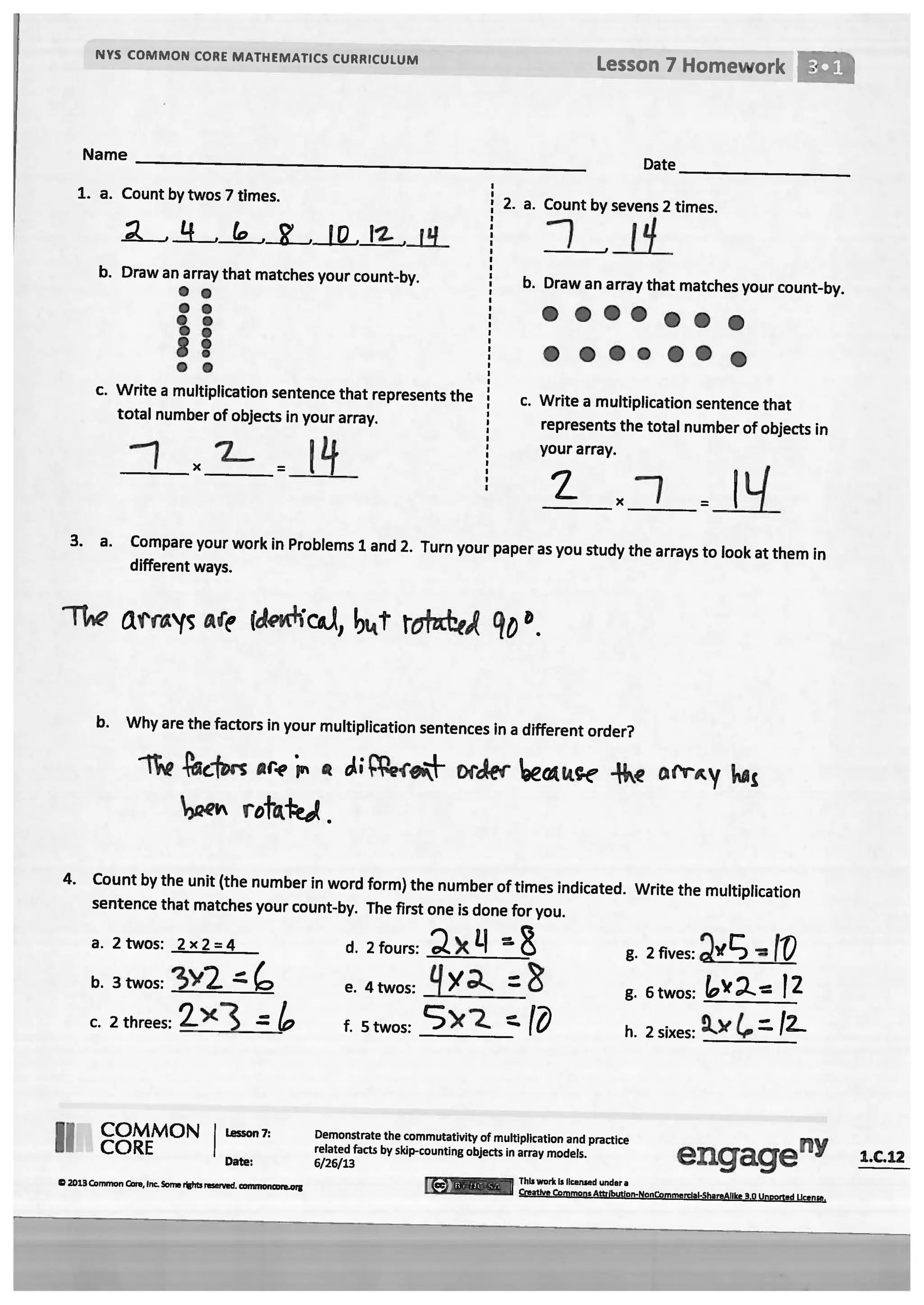 Module 1 answer key for homework
