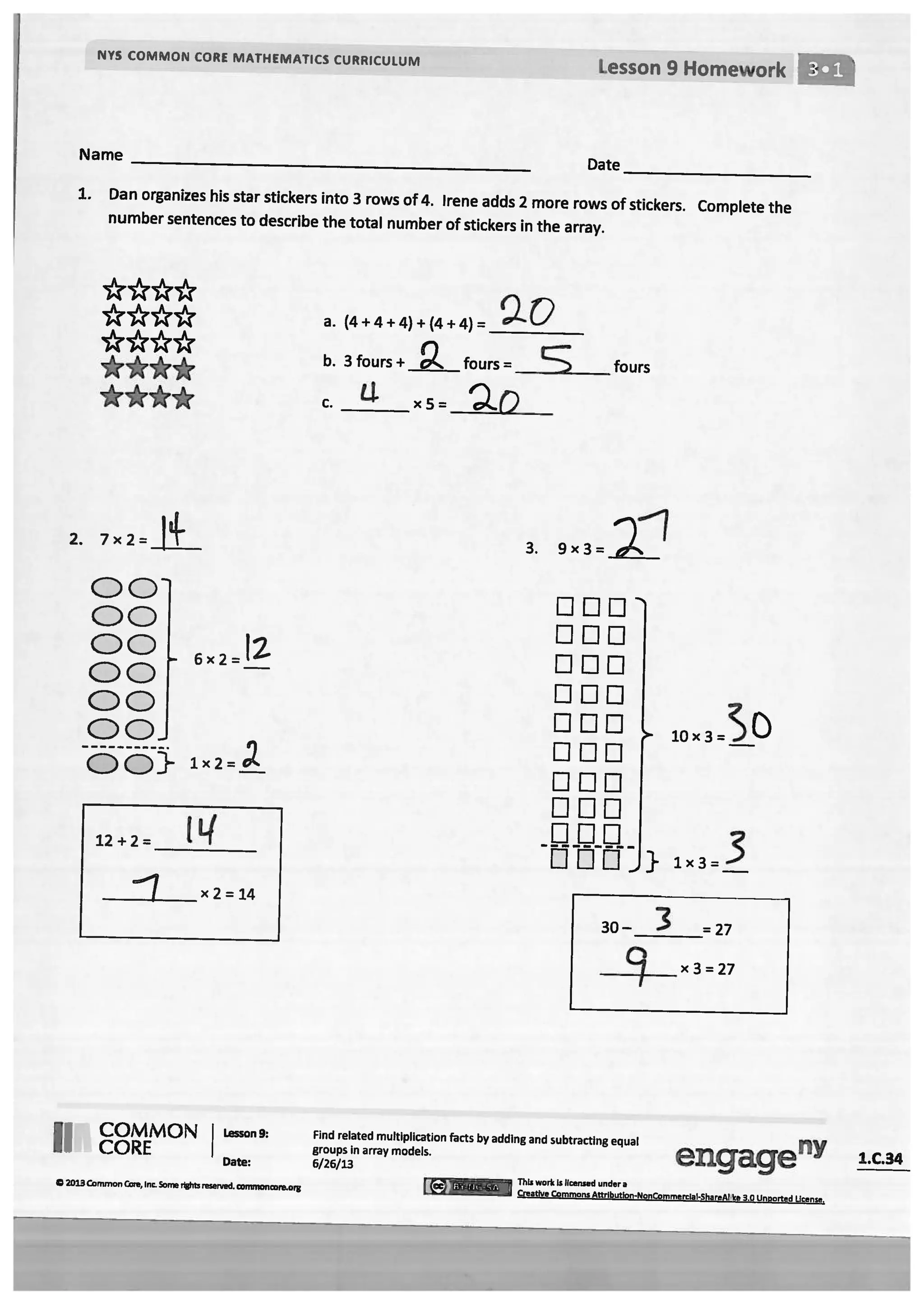 Module 1 answer key for homework