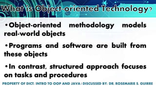 Introduction to Object-Oriented Concepts and Java | PPT