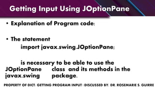 Getting Program Input | PPT