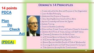 11/8/2021 Vidya Academy of Science and Technology Thrissur 40
14 points
PDCA
Plan
Do
Check
Act
(PDCA)
 