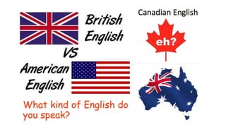What kind of English do
you speak?
 