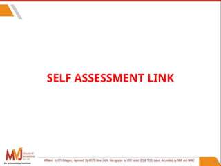 101
SELF ASSESSMENT LINK
An autonomous institute
 